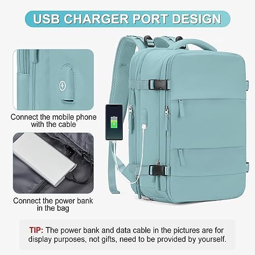 coofay Expandable Backpack For Traveling On Airplane Travel Backpack For Women Men Airline Approved Carry On Bags For Airplanes Gym Bag With Shoe Compartment Waterproof Hiking Backpack Essentials - Image 6
