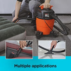 BLACK+DECKER Shop Vacuum Wet and Dry, 4 Gallon 3-in-1 Portable Shop Vac with Accessories, Workshop, Garage, Home and Car Vacuum Cleaner, 3 HP(BDXV18301P-4A) - Image 3