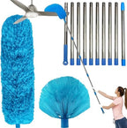 20+ Ft High Reach Ceiling Fan Duster & Cobweb & Corner Brush Duster with 3-13 ft Extension Pole, Microfiber Feather Duster with Washable Head for Ceiling Fan, Furniture, Home Cleaning by BetterproductsBetterlife