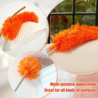 30 Feet High Reach Duster Kit with 2-24 ft Extension Pole for Fans, Orange - Image 6