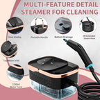Handheld Steam Cleaner, 4 Bar Pressurized steam cleaner with 11 Accessories,15s Fast Heat-Up & 6-Level Adjustable,1500W Steamer for Cleaning Grout,Grease,Tile, Couch, Car Detailing, Windows & Floors - Image 3