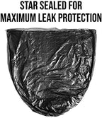 Aluf Plastics 56 Gallon Trash Can Liners (100 Count) - 43" x 47" - Thick 1.5 MIL Equivalent Black Trash Bags for Bathroom, Kitchen, Office, Industrial, Commercial, Recycling and More - Image 3