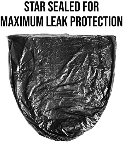 Aluf Plastics RL-3339XH 33 Gallon Trash Can Liners (100 Count) - 33" x 39" - Thick 1.5 MIL Equivalent Black Trash Bags for Bathroom, Kitchen, Office, Industrial, Commercial, Recycling and More - Image 2