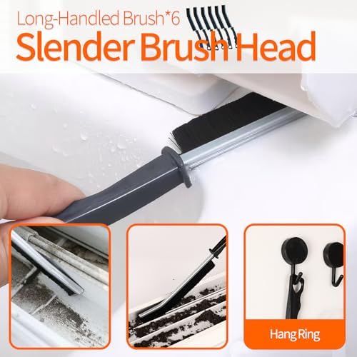 19 Pcs Small Crevice Cleaning Brush Set, Groove Gap Cleaning Tool for Cleaning Kitchen, Bathroom, Corner, Sink, Door, Blinds, Faucets, Window Track,Cup - Image 4