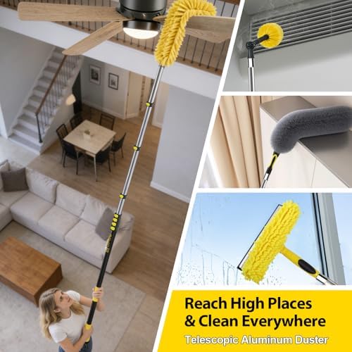 36 Foot High Ceiling Duster Kits with 4.6-30ft Heavy Duty Extension Pole - Image 3