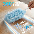 30 Count Blue Duster Kit for Swiffer Heavy Duty Duster Refills with Handle - Image 4