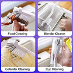12Pcs Crevice Cleaning Brush Set, Hard Bristle Multi-Purpose Household Cleaning Tools for Kitchen Bathroom Tile Grout Window Track, Bamboo Pot Brush + Copper Wire Brush + Scraper - Image 5