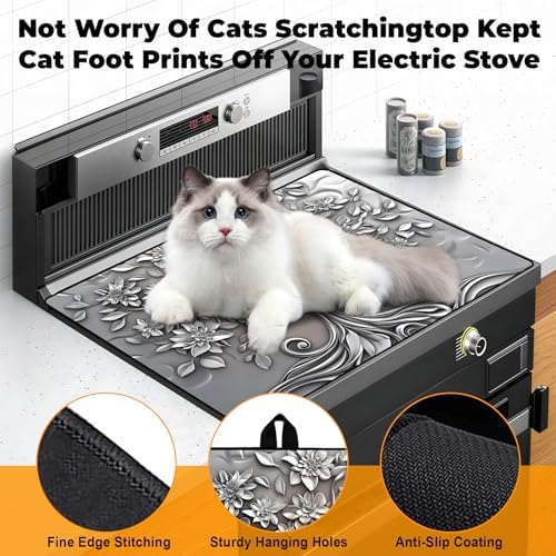 Heat-resistant Stove Top Cover - 28.5" X 20.5" Cooktop Protector Covers, Scratch-resistant Washable Pad Kitchen Countertop Mat (Big tree, 28.5" x 20.5") - Image 4
