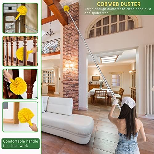 17FT Extendable Duster, 2-9 ft Extension Pole for High Ceilings - Image 3