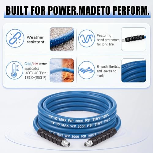 1 Pcs 1/4" X 25' Blue Carpet Cleaning Solution Hose, Regular - Image 4