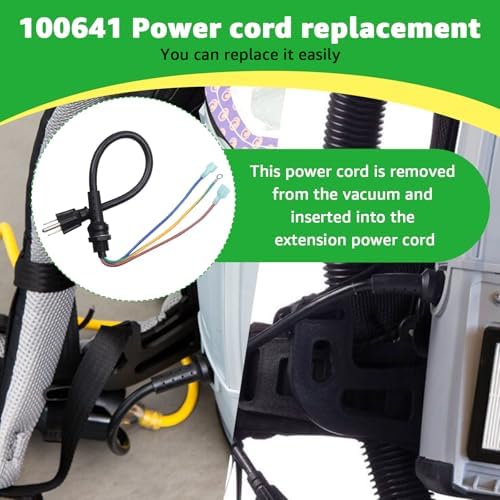 100641 Power Cord Replacement for ProTeam Backpack Commercial Vacuums - Image 4