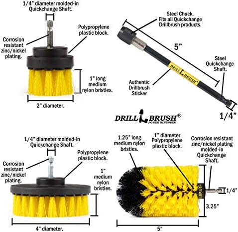 Bathroom Cleaning Brush Set - Cleaning Tools for Drill - Shower Scrubber - Image 5