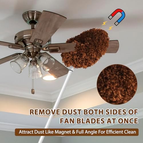 FONUNO Ceiling Fan Cleaner Duster High Ceiling Extended Fan Blade Cleaner - Image 2