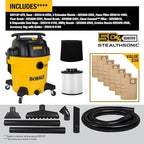 DEWALT Stealthsonic 12 Gallon 5.5 HP Shop Vacuum Wet and Dry, DXV12P-QTE - Image 2