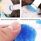AUSUKY Handheld Cordless Electric Dish Scrubber Brush Power Bathroom Tile Floor Shower Kitchen Cleaner, White, 25cm - Image 5