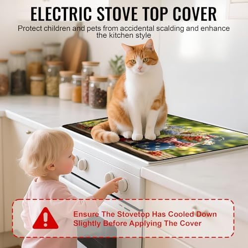 NYZE Patriotic Stove Top Covers for Electric Stove 28x20 Heat Resistant - Image 5