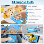 FIXSMITH Blue Microfiber Cleaning Cloth -Pack of 8, Highly Absorbent Cleaning Rags, 16"X12" All Purpose Cleaning Towels for Housekeeping, Kitchen, Car, Lint Free and Reusable Microfiber Towels - Image 5