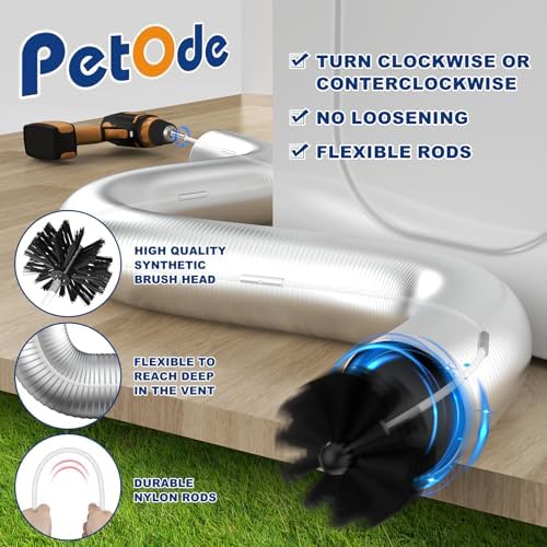 PetOde 32 Feet Dryer Vent Cleaner Kit, Flexible Lint Remover - Image 4