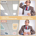 4pcs Classroom Inspirational Fluorescent Magnetic Light Covers,2x4 FT Boho - Image 5