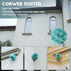 TelesPro 36 Foot High Reach Duster Kit with 7-30FT Extension Pole High Ceiling Dusting and Window Cleaning Kit with Telescopic Pole Window Washer&Squeegee,Cobweb Duster,Fan Duster and Feather Duster - Image 3