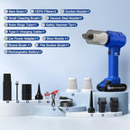 Vinid Handheld Car Vacuum Cleaner, 12000Pa Cordless Wet/Dry Vacuum & Air Blower, with Safety Hammer & Seatbelt Cutter, 80W 6000mAh Battery, HEPA Filter, Type-C Charging for Car Home Emergency, Blue - Image 6