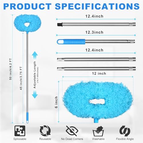 Storystore Ceiling Fan Cleaner Duster, Adjustable Microfiber Duster - Image 2