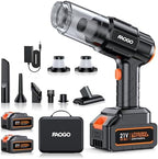 Car Vacuum Portable Cordless, 50000Pa High Power Brushless Motor, Rechargeable Handheld Vacuum with 2 Batteries & Charger, 6-in-1 Vacuum Cleaners for Home, Pet Hair & Keyboard, Ink Black by Unknown