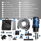 Prolux Professional Shop Blue Wall Mounted Garage Vac, Wet Dry Pick Up - Image 3