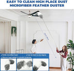 4 Pcs Dusters for Cleaning, 2 in 1 Microfiber Dusters and Retractable Gap Dust Cleaner with 1 Microfiber Dusting Cloths Long Handle 30-100 Inches Extension Pole for Ceiling Fan Cleaning Supplies - Image 6