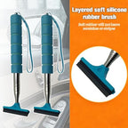 2PCS Car Side Mirror Squeegee, Retractable Vehicle Rear View Mirror Cleaning Wiper for Rainy Foggy Weather, Portable Auto Window Glass Cleaner Squeegee, Universal Fit (Blue) - Image 5