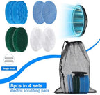 Electric Spin Scrubber Replacement Brush Heads Set, 8 Pieces, Multiple Brushes for Bathroom,Kitchen,Glass, Leather, Car Cleaning - Image 4