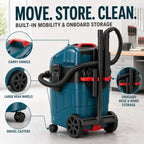 Dust Extractor, 9 Gallon 1400W 19KPA Wet Dry Vacuum Cleaner with Dual Cyclone Pre-Separator, HEPA Filter and 8.2 FT Anti-Static Hose for Wood Chips, Wood Shavings and Coarse Debris - Image 4