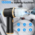Mini Car Vacuum 15000Pa Portable Cordless Handheld Vacuum Cleaner and Air Duster with 2 Filter for Car, Sofa, Office, Pet, Home - Image 2