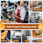 FIXSMITH Microfiber Cleaning Cloth -Pack of 24, Highly Absorbent Cleaning Rags(Grey&Orange), 16"X12" All Purpose Cleaning Towels for Housekeeping, Kitchen, Car, Reusable Microfiber Towels - Image 7