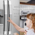MRKG Refrigerator Door Handle Covers, Keep Your Kitchen Appliance Clean from Smudges, Drips, Food Stains, Oil, Washable Without Fading or Cracking (Gray, 2pcs) - Image 3