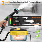 Steam Cleaner, Portable High Pressure Steamer for Cleaning with 18pcs ACC, 8s Heat-Up, 1.9QT Large Tank 3-Level Adjustable Handheld Steam Cleaner for Home Car Detailing, Grout, Bathroom, Furniture - Image 3