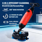 Commercial Floor Scrubber And Buffer, 17 Inch Battery Powered Floor Polisher Machine With 360 Degree Rotation, 350 RPM Motor, 2.3 Gal Tank, 13000 Sqft Coverage For Hard Floor Cleaning - Image 2