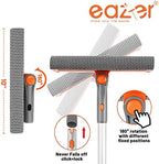 Eazer 46'' Professional Window Cleaner Tool, 2-in-1 Rotatable Squeegee for Window Cleaning Kit, Window Washing Equipment Kit with Threaded Extension Pole(20''-46'') for Shower/Windshield. - Image 2
