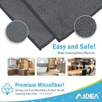 AIDEA Microfiber Cleaning Cloth Grey 12PK, Microfiber Towels,11.5×11.5" - Image 7