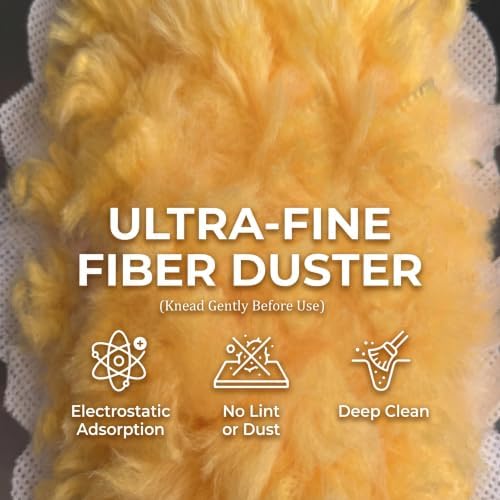 50 Count Duster Refills with 1 Handle | Disposable Multi Surface 360° Duster Cleaner Kit for Ceiling Fans, Blinds & Furniture - Image 5