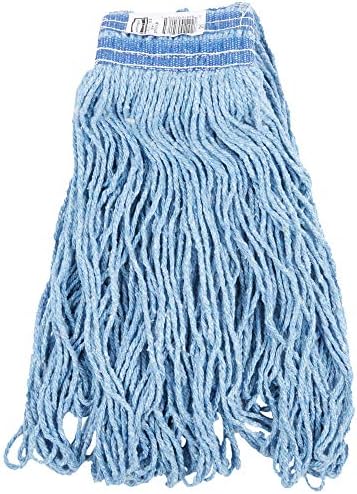 Rubbermaid Commercial Products Universal Blend Mop, 24-Ounce, Blue Headband, Heavy Duty Industrial Wet Mop for Floor Cleaning Office/School/Stadium/Lobby/Restaurant, Pack of 12 - Image 3