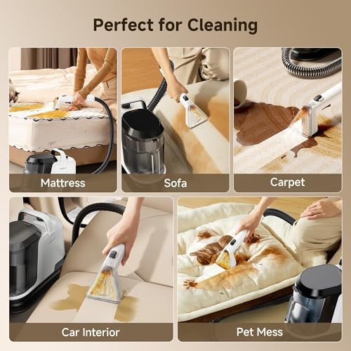 Uwant Portable Carpet Cleaner 18Kpa Upholstery Cleaner, Y100 - Image 4