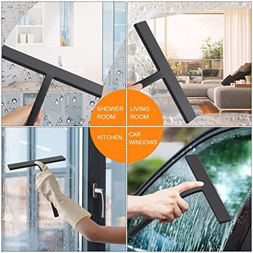Silicone Shower Squeegee, Black, 11inch - Image 7