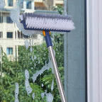 Generic Grout Scrub Brush with 42"" Long Handle Double-Sided Floor Scrub Brush V-Shape Grout Cleaner with Squeegee 180° Rotating for Tile Floors, Baseboards, Wall, Navy - Image 7