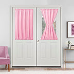 Hiasan French Door Curtains Privacy, Light Pink, 52W x 40L, 1 Panel by Hiasan