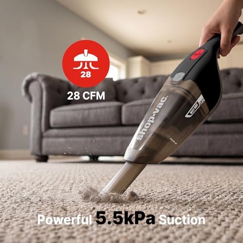 Shop-Vac Wet/Dry Handheld Vacuum Cordless, Wall-Mounted Hand Vac, Black - Image 5