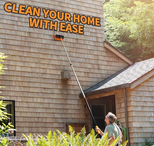 30-Foot Exterior House Cleaning Brush Set with 5-24 ft Extension Pole - Image 4