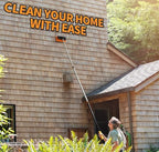 High Reach Duster Kit & Vinyl Siding Brushes with 7-24 ft Extension Pole & Light Bulb Changer Kit // House & Gutter Cleaning Brush // Suction Cup, Light Bulb Remover, Microfiber Cloth & Basket - Image 6