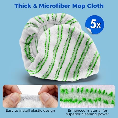 Masthome Microfiber Flat Mop,16" Head with 5 Washable Pads - Image 4