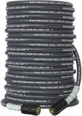 Pressure Washer Hose 150 ft, 4200 PSI Flexible & Kink-Resistant, Steel-Braided & Durable, High Power Washer Hose with M22-14mm Stainless Steel Plug, Hot/Cold Water Compatible - 50 Foot, Gray by Unknown